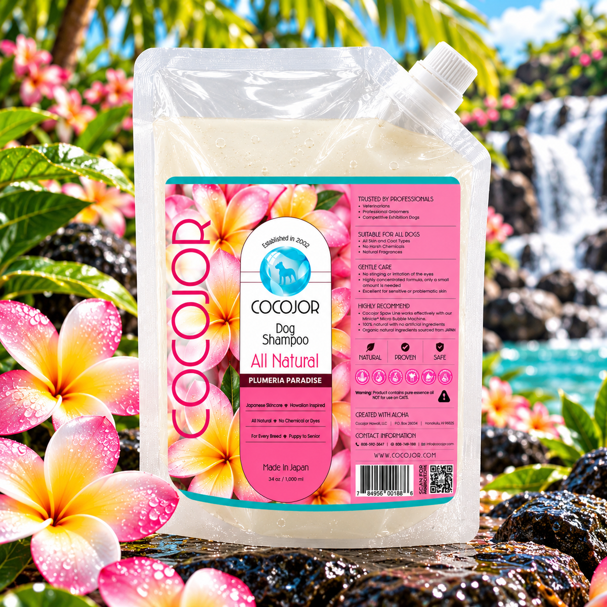 34 oz REFILL- PLUMERIA PARADISE SHAMPOO - (The Healer)